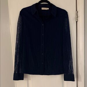 Tory Burch Navy Lace Shirt